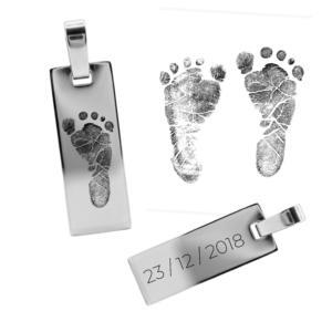 Colar Personalizado Faixa Prateada Pequena